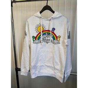 NWOT Adult Warrior 12 “I Hate People” Bears White Hoodie Size Small